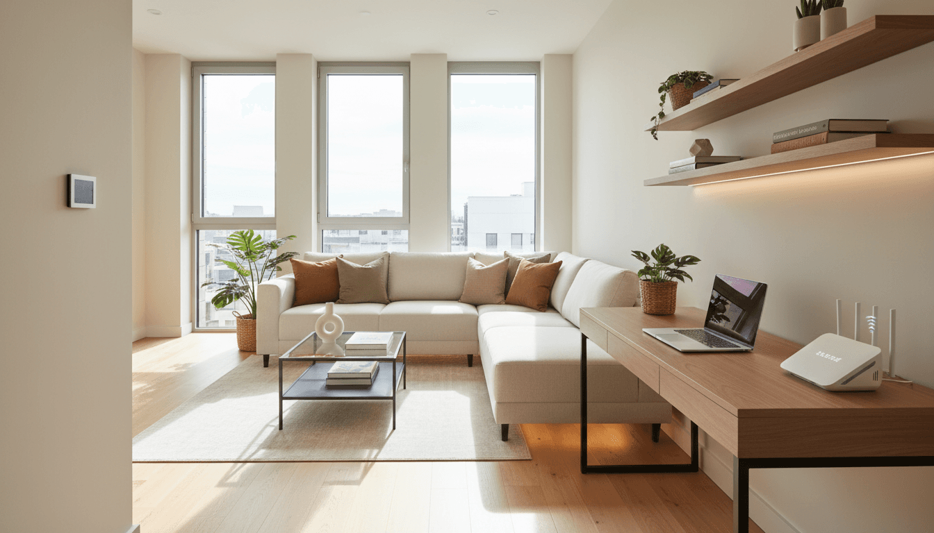 Clean apartment living room